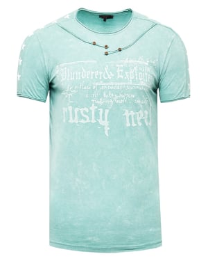 T-shirt met voorbedrukte tekst