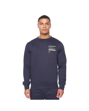 Duck and Cover Heren Jennerkins Crew Hals Trui (Marine)