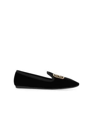 Miu Miu Logo Fluwelen Ballerina's