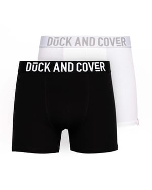 Duck and Cover Heren Salton Boxer Shorts (Set van 2) (Zwart/Wit)