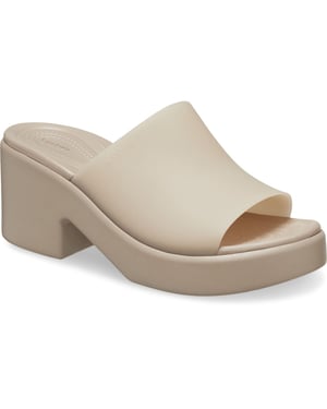 Crocs Brooklyn Slide Heel Dames Taupe Sandalen