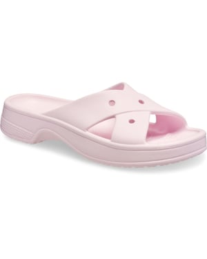 Crocs Classic Cross Strap Thermoplastische Dames Roze Melk Sandalen