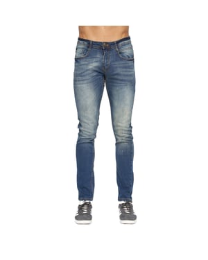 Duck and Cover Heren Tranfold Slim Jeans (Blauw getint)