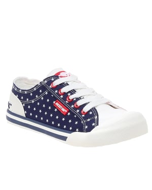 Rocket Dog Dames/Dames Jazzin Spangle Trainers (Rood, Wit, Marine)