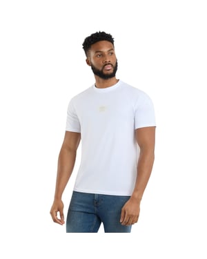 Umbro Heren Gelaagd Box Logo T-Shirt (Briljant wit)