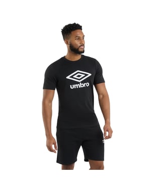 Umbro Heren Stacked Logo T-Shirt (Zwart)
