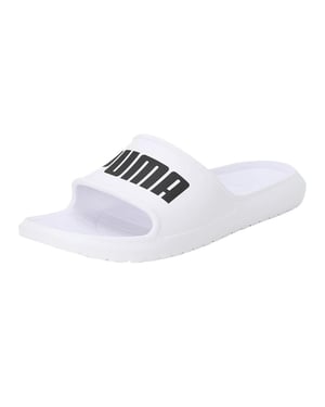 Puma Heren Divecat Lite Sliders (Wit/zwart)