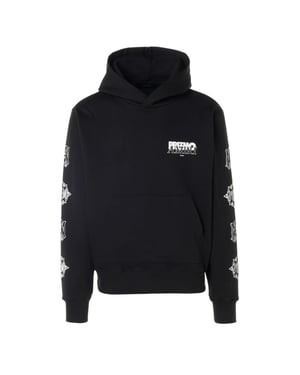 Zwarte hoodie met Amiri Premier-logo