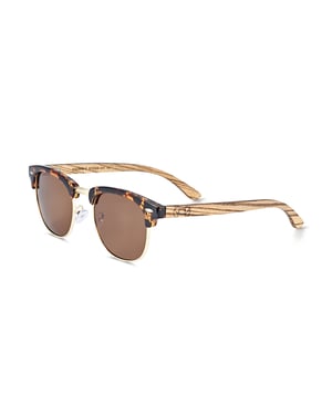 Earth Wood Marokopa gepolariseerde zonnebril - Zebra/Bruin