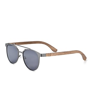 Earth Wood Positano gepolariseerde zonnebril - donkerbruin/zwart