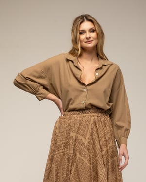 Oversized katoenen overhemd