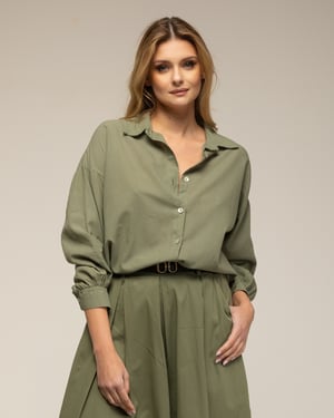 Oversized katoenen overhemd