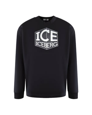 Ice Iceberg Cubed Logo Zwarte Sweatshirt