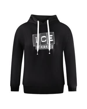 Ice Iceberg Bold Blocked Logo Zwarte Hoodie