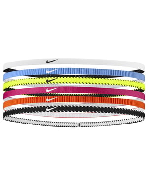 Nike Klassieke Flexibele Slanke Haarband (Set van 6) (Veelkleurig)