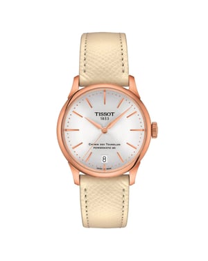 Tissot T-classic Chemin Des Tourelles Powermatic 80 Dames Horloge Beige T1392073603100