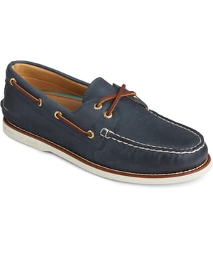 Sperry Authentic Gold Cup Heren Bootschoenen Van Leer In Marineblauw