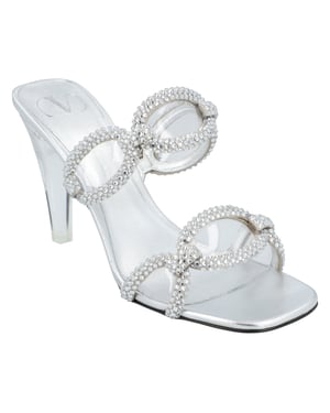 Valentino Chain 1967 Slide Sandalen Zilver