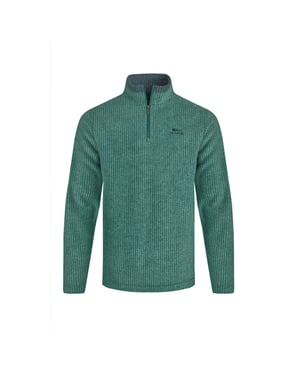 Weird Fish Heren Newark Grid Eco Friendly Quarter Zip Fleece Top (Bladgroen)