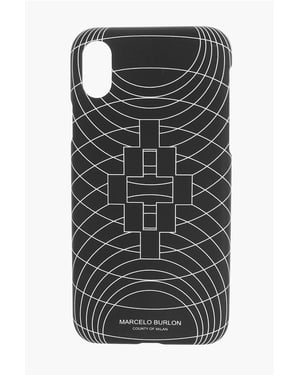reliëf bedrukte RSD TRANSPORTE EXCEP XS iPhone-hoes in zwart