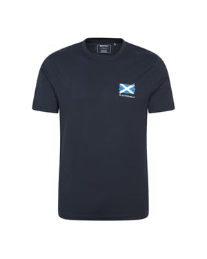 Mountain Warehouse Heren West Highlands Korte Mouw T-Shirt (Marineblauw)