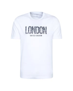 Mountain Warehouse Heren Londen T-Shirt met korte mouwen (Wit)