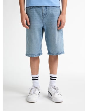 Petrol Industries - Jongens Lenox Loose Fit Denim Short Papaya - Blauw