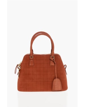 MM11 Gerecyclede suède 5AC-tas in rood