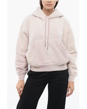 Maxi Hoodie LAUNDRY met logo en opgestikte zak in roze