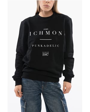 JOSOIN Over Sweatshirt met Contrasterende Print in Zwart