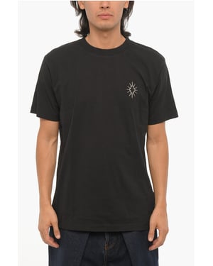 Effen ECLIPSE CROSS T-shirt met ronde hals in zwart