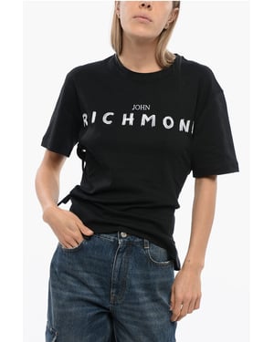TOMIOK Over T-shirt met veterdetail aan de achterkant in zwart