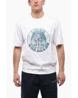 Katoenen LIBRA ROCKBAND Slim Fit T-shirt in het wit