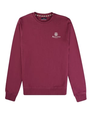 Aquascutum Active Small Logo Bordeaux Sweatshirt