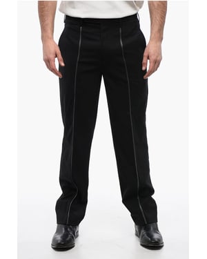 Slim Fit Chino-broek van wolmix TAPE in zwart