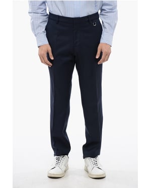 MOTINO-broek van wolmix in blauw