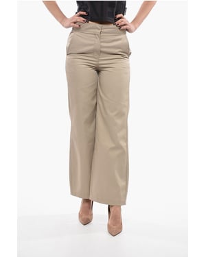Hoge taille rechte broek in beige