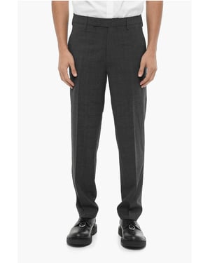 Districk Checked Slim Fit Broek in Grijs