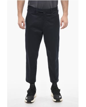 Slim Fit JAMIE-broek met riemlussen in blauw