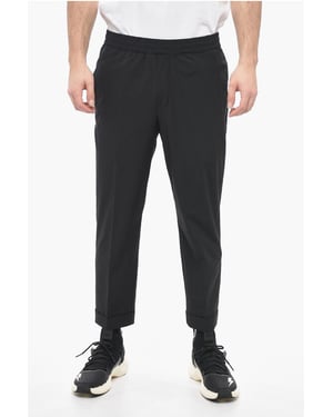 Nylon REM-broek met elastische tailleband in zwart