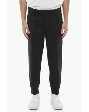 Laag getailleerde slim fit JACK-broek met manchetten in middernachtblauw