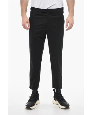 JAMIE-broek met normale taille en slanke pasvorm in zwart