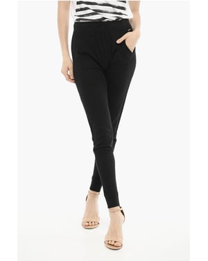 Katoenen ZOMER legging met zijmesh in zwart