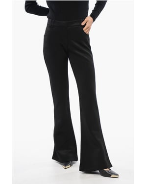 Flared-fit broek in zwart