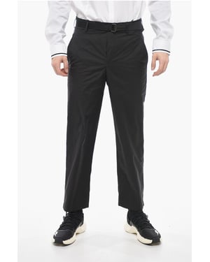 Losse ANDO-broek met industriële riem in zwart