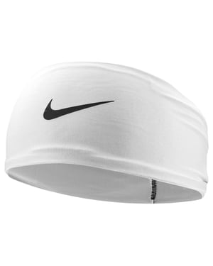 Nike Fury Classic Brede Dri-FIT Hoofdband (Wit)