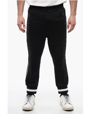 Low Rise MODERNIST joggingbroek met bikerdetail in zwart