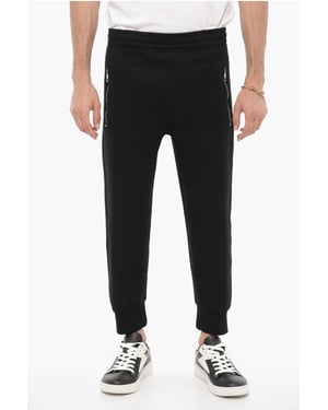 Skinny Fit Joggingbroek met Trekkoord in de Taille in Zwart