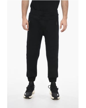 Neopreen Skinny Fit Biker Joggingbroek in Zwart