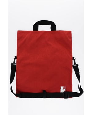 Nylon maxi-tas met afneembare schouderband in rood